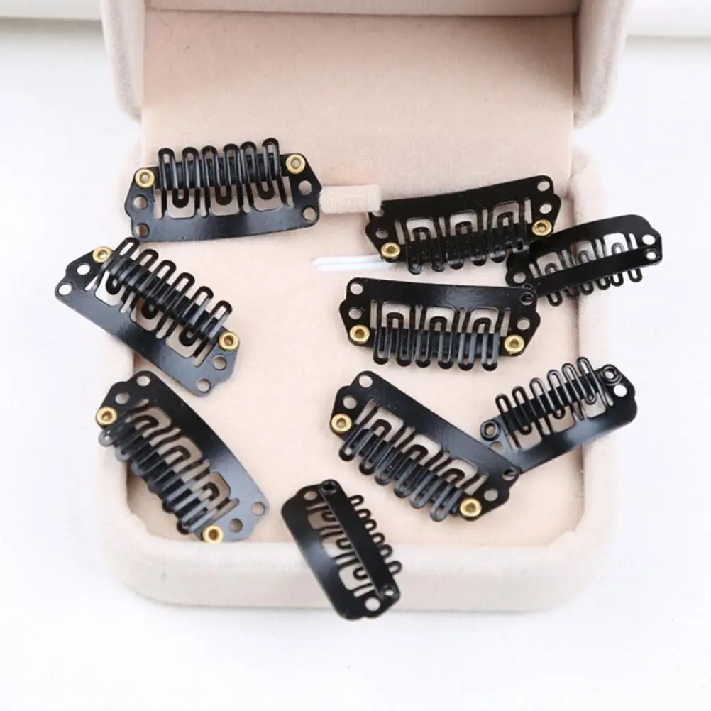 50PCS Black Hair Snap Clips for Extensions U Shape Clip Weave Toupee Wig 9 Teeth Clips Styling Tool Accessores
50PCS Black Hair Snap Clips for Extensions U Shape Clip Weave Toupee Wig 9 Teeth Clips Styling Tool Accessores