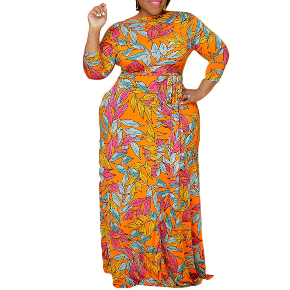 Maxi Dress Women's Print Floral Fashion Loose Casual High Waist Long Round Neck Long Sleeves 2021 Summer Long Dresses
Maxi Dress Women's Print Floral Fashion Loose Casual High Waist Long Round Neck Long Sleeves 2021 Summer Long Dresses