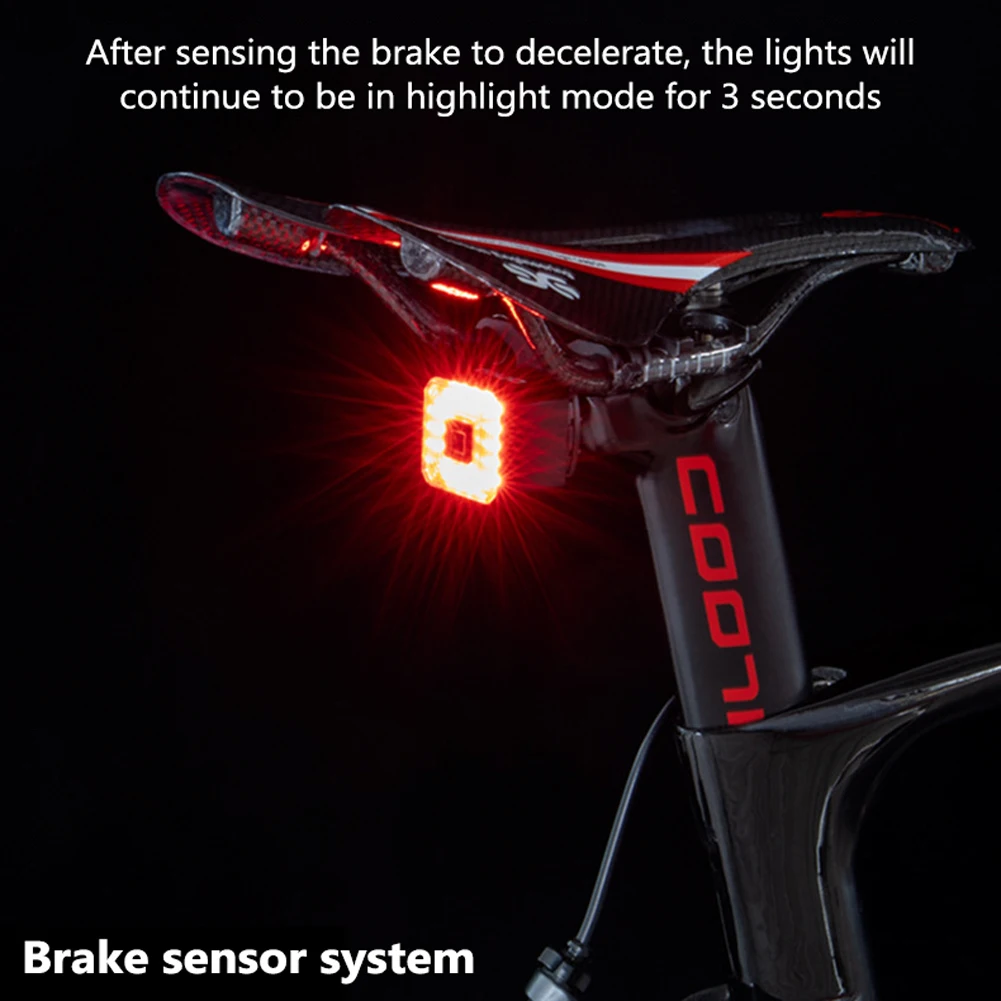GIYO Bicycle Intelligent Brake Tail Lamp USB Chargings High Light Tail Lamp Warning Light Mountain Bike Waterproof Bicycle Lamp
GIYO Bicycle Intelligent Brake Tail Lamp USB Chargings High Light Tail Lamp Warning Light Mountain Bike Waterproof Bicycle Lamp