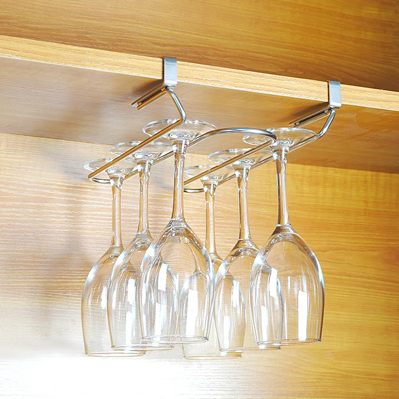 304 Stainless Steel Red Wine Glass Holder Storage Rack Hanging Wine Glass Holder Cup Hanging Upside down Goblet Rack
304 Stainless Steel Red Wine Glass Holder Storage Rack Hanging Wine Glass Holder Cup Hanging Upside down Goblet Rack