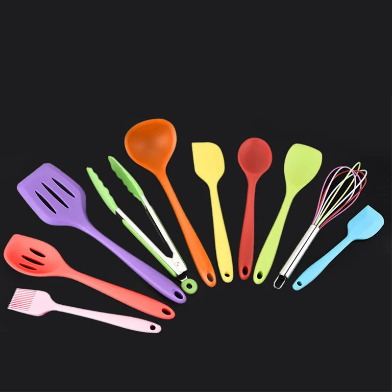 Silicone Cooking Baking Kitchenware 10-Piece Set Spatula Fishing Scraper Spoon Colander Cooking Gadgets
Silicone Cooking Baking Kitchenware 10-Piece Set Spatula Fishing Scraper Spoon Colander Cooking Gadgets