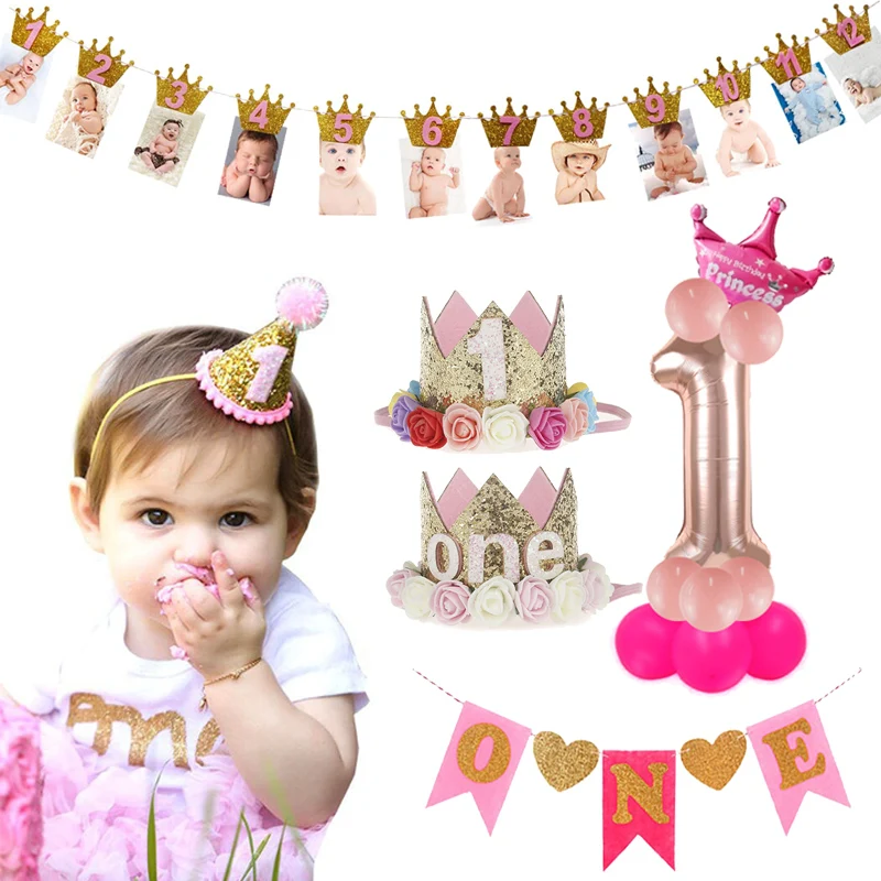 Kids 1st Birthday Party Decoration 1 Year Old Crown Baby Boy girl 1 First Birthday Balloon Garland Baby Shower Party Supplies
Kids 1st Birthday Party Decoration 1 Year Old Crown Baby Boy girl 1 First Birthday Balloon Garland Baby Shower Party Supplies
