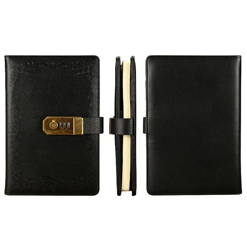 A5 Retro Notebook Code Book Lock Buckle Diary Hand Account Notebook Vintage Notepad Set Office Supplies Stationery with Gift Box 
A5 Retro Notebook Code Book Lock Buckle Diary Hand Account Notebook Vintage Notepad Set Office Supplies Stationery with Gift Box