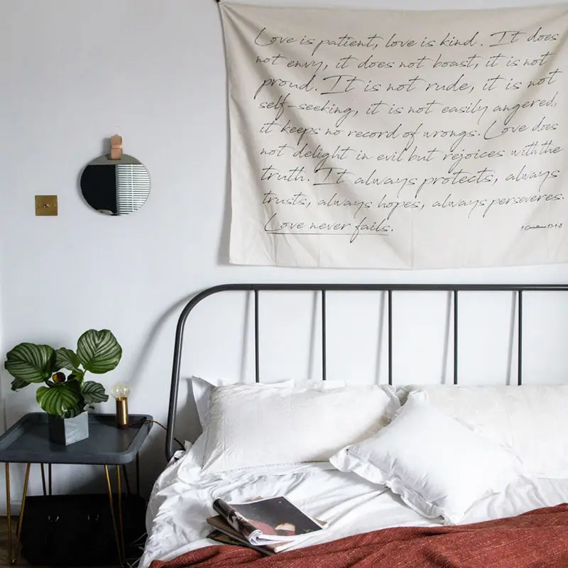 Original Design Love Ode Tapecloth Blanket Tablecloth English Modern Minimalist Nordic Ins Decoration Wedding Gift Tapestry
Original Design Love Ode Tapecloth Blanket Tablecloth English Modern Minimalist Nordic Ins Decoration Wedding Gift Tapestry