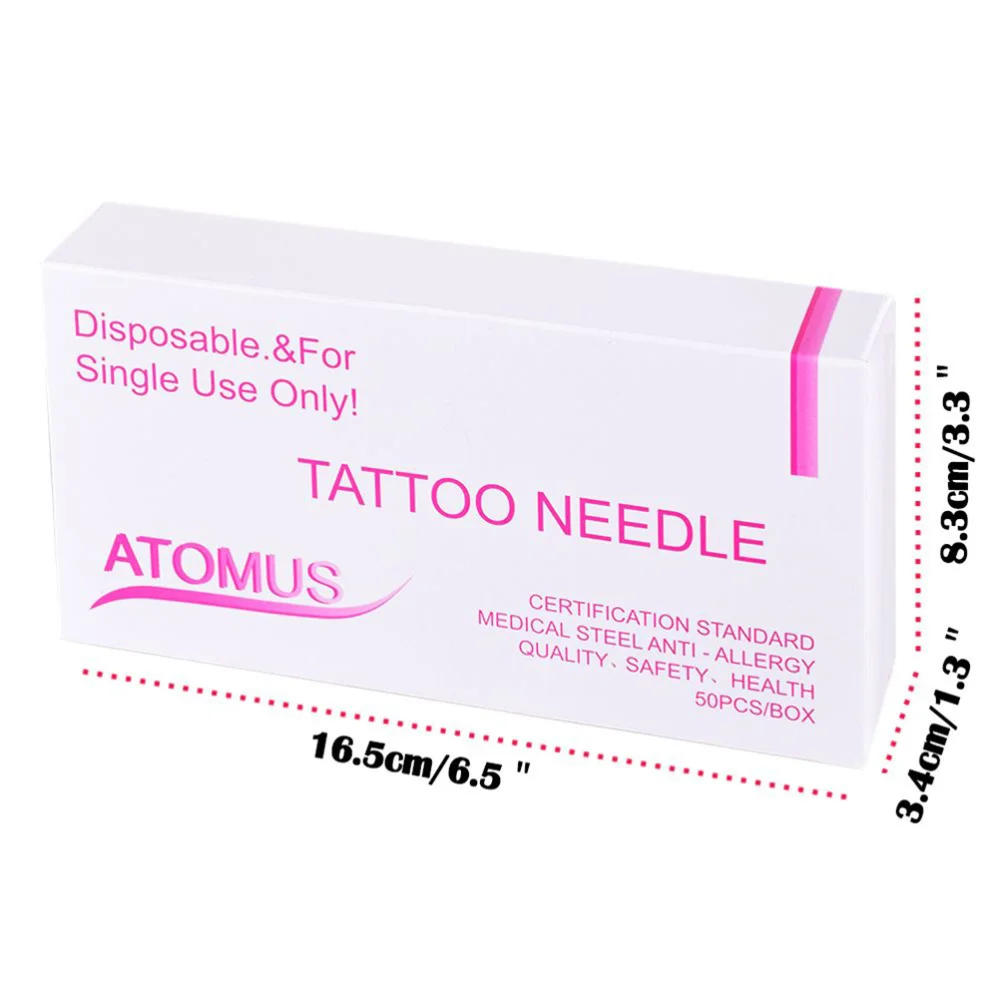 Total 100pcs 7RL Disposable Sterile Needles Round Liner and 7DT Disposable Nozzle Tip Mouth (Needles and Nozzle Tip for Each 50p
Total 100pcs 7RL Disposable Sterile Needles Round Liner and 7DT Disposable Nozzle Tip Mouth (Needles and Nozzle Tip for Each 50p