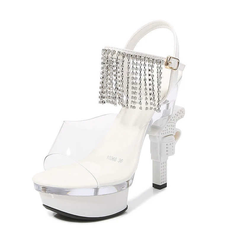 34-43 special shaped heel gun heel slope heel sandal women's summer versatile waterproof platform sexy wedding shoes
34-43 special shaped heel gun heel slope heel sandal women's summer versatile waterproof platform sexy wedding shoes