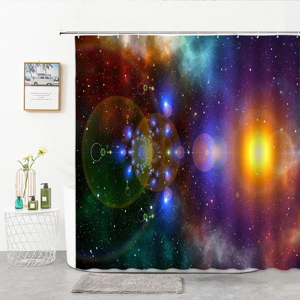 Earth Universe Starry Sky Shower Curtain Bathroom Decoration Fabric Washable Hooks Cloth Landscape Night Shower Curtains Set Mat
Earth Universe Starry Sky Shower Curtain Bathroom Decoration Fabric Washable Hooks Cloth Landscape Night Shower Curtains Set Mat