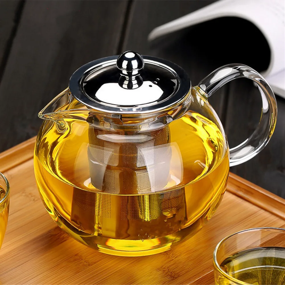 650ml 950ml 1300ml Heat Resistant Glass Teapot Induction Cooker Heat Resistant Glass Teapot with 304 Stainless Steel Strainer
650ml 950ml 1300ml Heat Resistant Glass Teapot Induction Cooker Heat Resistant Glass Teapot with 304 Stainless Steel Strainer
