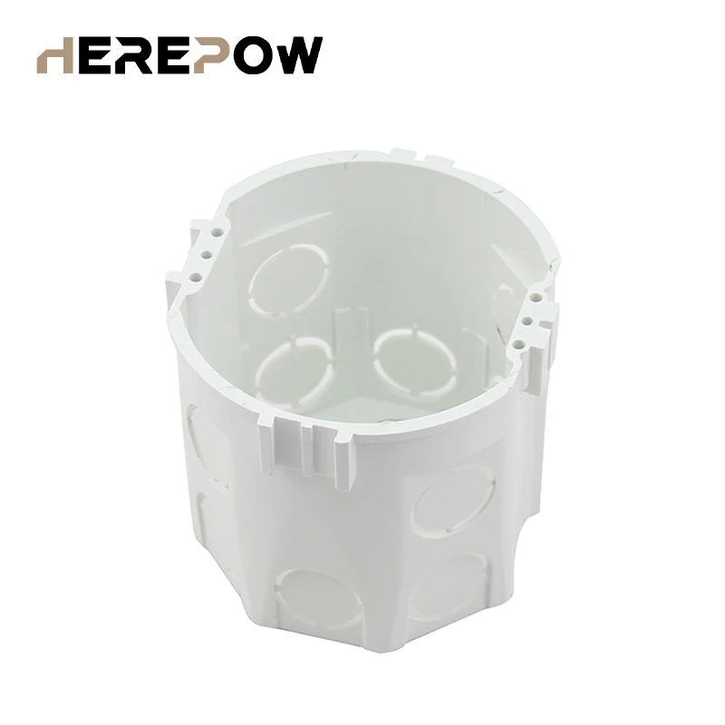 Heropow EU Standard, Wall Round Mounting Box, Internal Cassette, Wiring Box, White Back Box For EU Switch and Socket 
Heropow EU Standard, Wall Round Mounting Box, Internal Cassette, Wiring Box, White Back Box For EU Switch and Socket