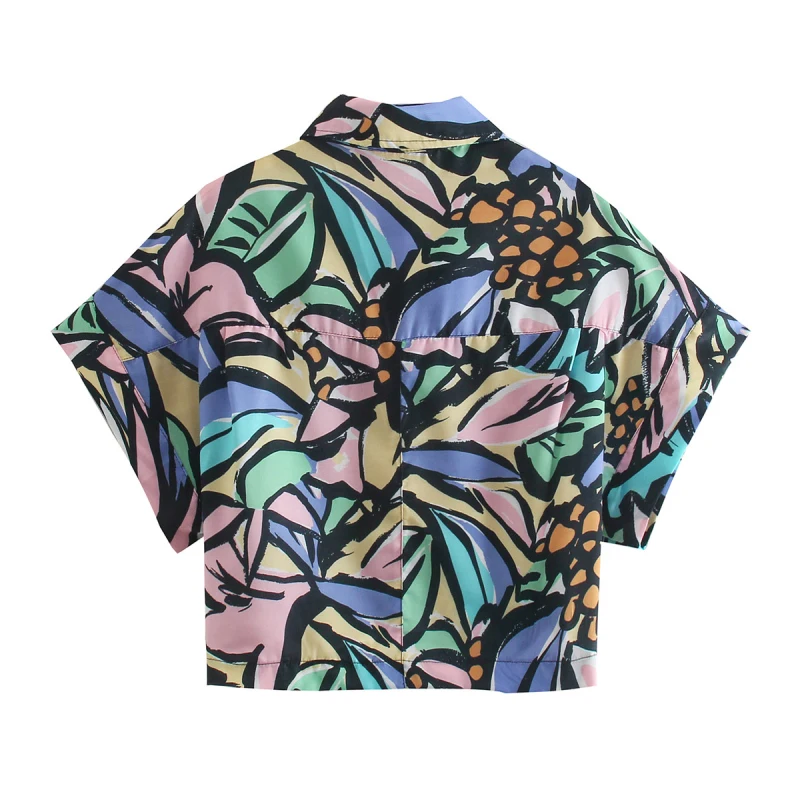 2021 Casual Basic Short Sleeve Blouse Women Turn Down Collar Loose Shirt Female Fashion Colorful Printed Cardigan Tops
2021 Casual Basic Short Sleeve Blouse Women Turn Down Collar Loose Shirt Female Fashion Colorful Printed Cardigan Tops
