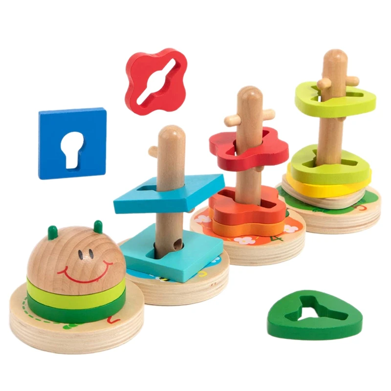 Sorting and Stacking Toy Wooden Shape Sorter Toys Color Recognition Stacking Games Puzzle Board Toy for Toddlers
Sorting and Stacking Toy Wooden Shape Sorter Toys Color Recognition Stacking Games Puzzle Board Toy for Toddlers