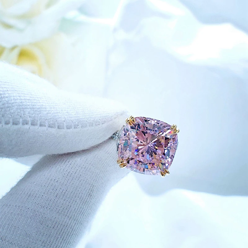 Knobspin 100% 925 Sterling Silver Engagement Rings For Women Sparkling White Yellow Pink High Carbon Diamond Fine Jewelry
Knobspin 100% 925 Sterling Silver Engagement Rings For Women Sparkling White Yellow Pink High Carbon Diamond Fine Jewelry