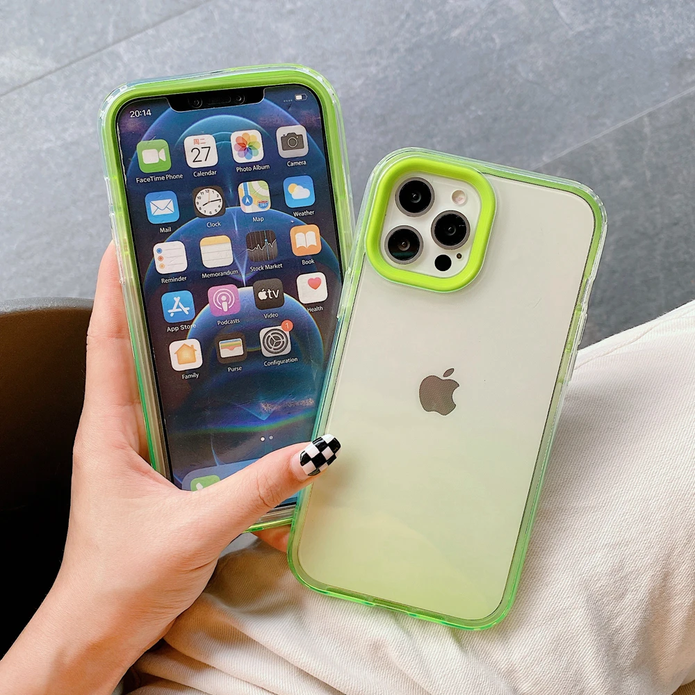 Dual Layer Gradient Color Transparent Bumper Case For iPhone 12 11 13 Pro XR X Xs Max 8 7 Plus Mini Shockproof Soft Back Cover 
Dual Layer Gradient Color Transparent Bumper Case For iPhone 12 11 13 Pro XR X Xs Max 8 7 Plus Mini Shockproof Soft Back Cover