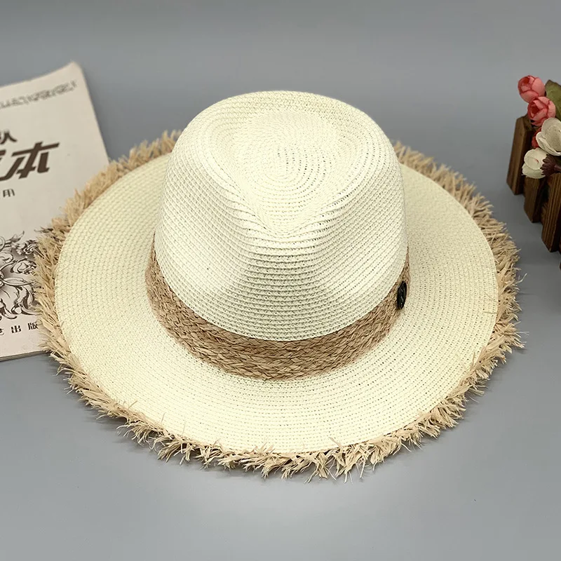 Summer Ladies Panama Straw Hat Raffia Weave Ladies Jazz Straw Hat Beach Vacation French Elegant Woman Sun Hat
Summer Ladies Panama Straw Hat Raffia Weave Ladies Jazz Straw Hat Beach Vacation French Elegant Woman Sun Hat