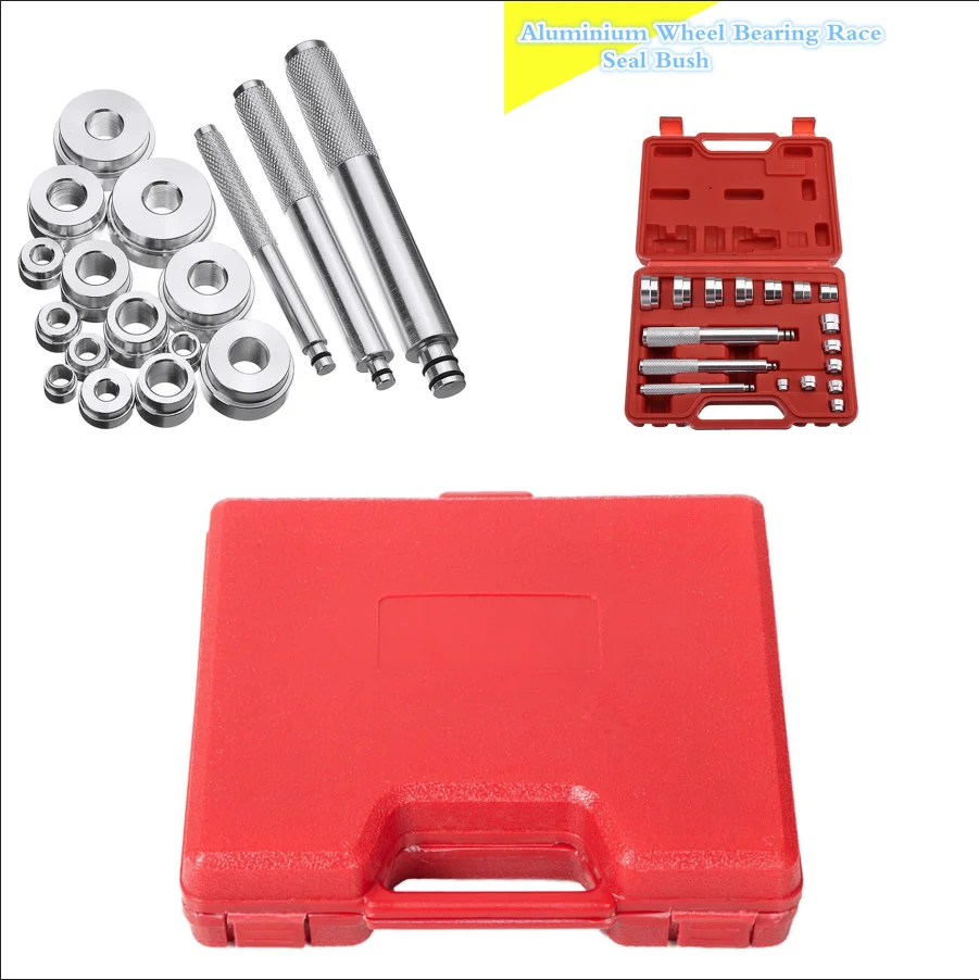17 PCS Wheel Bearing Race Seal Bush Driver Master Tool Set Aluminum Axle Auto Set Car Wrench Combo Repair Tool
17 PCS Wheel Bearing Race Seal Bush Driver Master Tool Set Aluminum Axle Auto Set Car Wrench Combo Repair Tool