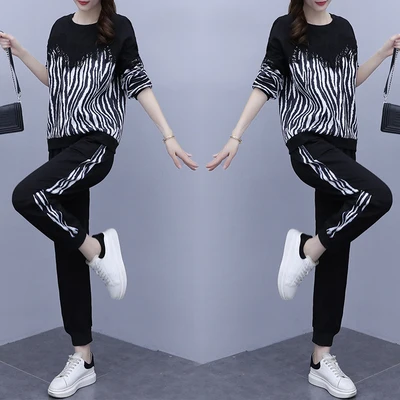 Plus Size 5xl 2 Piece Sets Womens Outfits Womens Tracksuit Set Casual Two Piece Set Top And Pants Women's Tracksuits Clothes 
Plus Size 5xl 2 Piece Sets Womens Outfits Womens Tracksuit Set Casual Two Piece Set Top And Pants Women's Tracksuits Clothes