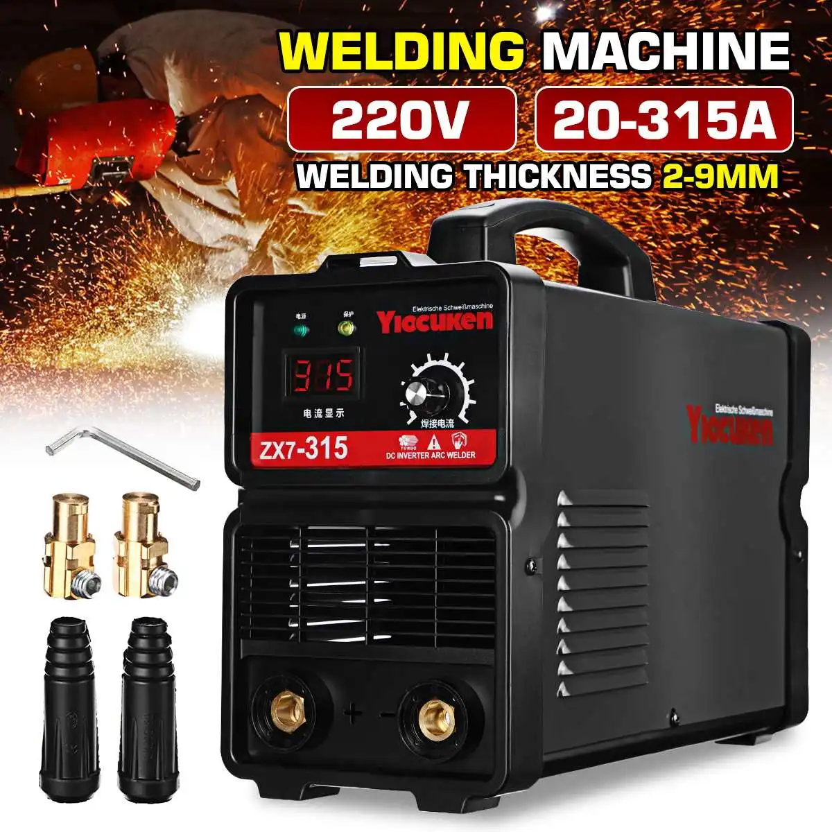 5800W 315 Amp Inverter ARC Welder 220V MMA Electric Welding Machine 2-9mm for DIY Home Beginner Welding Electric Working
5800W 315 Amp Inverter ARC Welder 220V MMA Electric Welding Machine 2-9mm for DIY Home Beginner Welding Electric Working