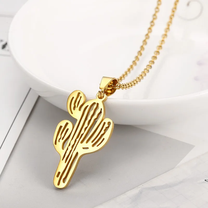 Simple Cactus Pendant Necklace Plant Titanium Stainless Steel Necklace Fashion Glamour Lady Party Jewelry Birthday Gift
Simple Cactus Pendant Necklace Plant Titanium Stainless Steel Necklace Fashion Glamour Lady Party Jewelry Birthday Gift