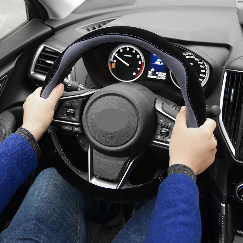 QHCP Car Steering Wheel Cover Comfortable Short Plush Winter Anti-slip For Subaru Forester Outback XV Legacy 2009-2019 Accessory
QHCP Car Steering Wheel Cover Comfortable Short Plush Winter Anti-slip For Subaru Forester Outback XV Legacy 2009-2019 Accessory