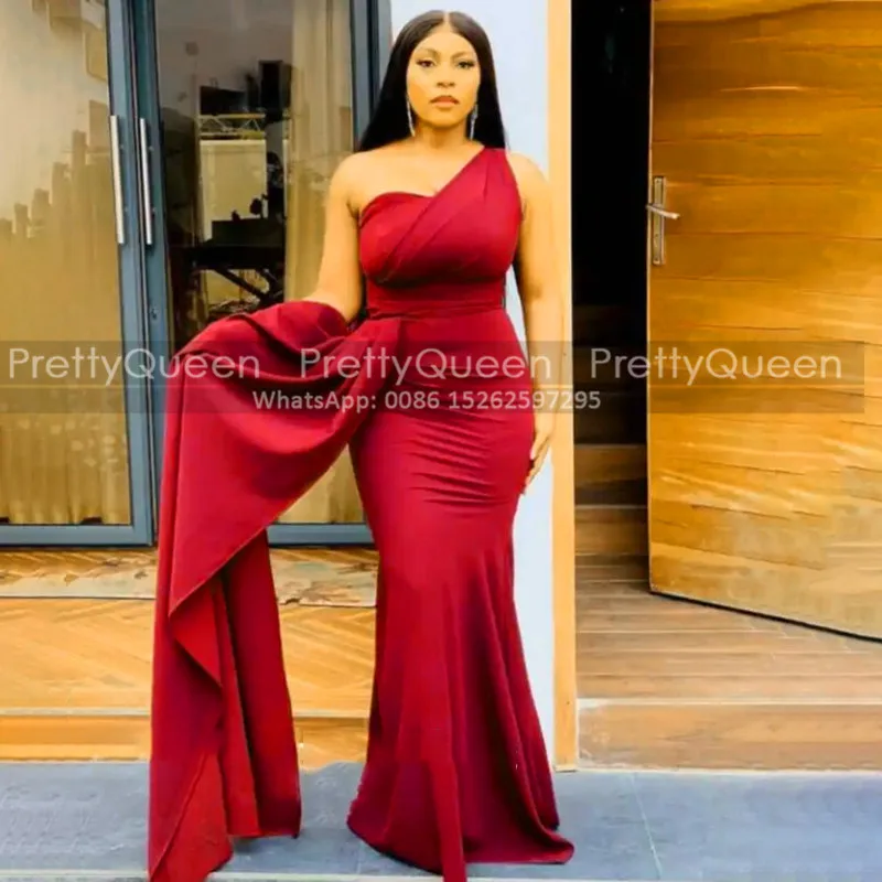 Red One Shoulder Mermaid Prom Dresses With Streamer Sleeveless Cheap Trumpet Long Formal Evening Dress Reception Party Gown
Red One Shoulder Mermaid Prom Dresses With Streamer Sleeveless Cheap Trumpet Long Formal Evening Dress Reception Party Gown