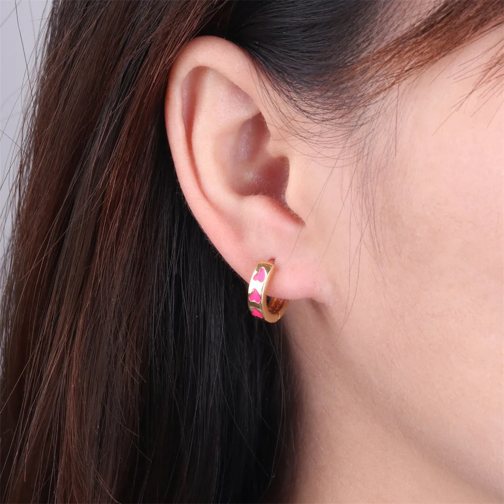Colorful Enamel Heart Earrings for Women Girls Rainbow Love Heart Women Hoop Earring Fashion Wedding Jewelry Christmas Gift
Colorful Enamel Heart Earrings for Women Girls Rainbow Love Heart Women Hoop Earring Fashion Wedding Jewelry Christmas Gift