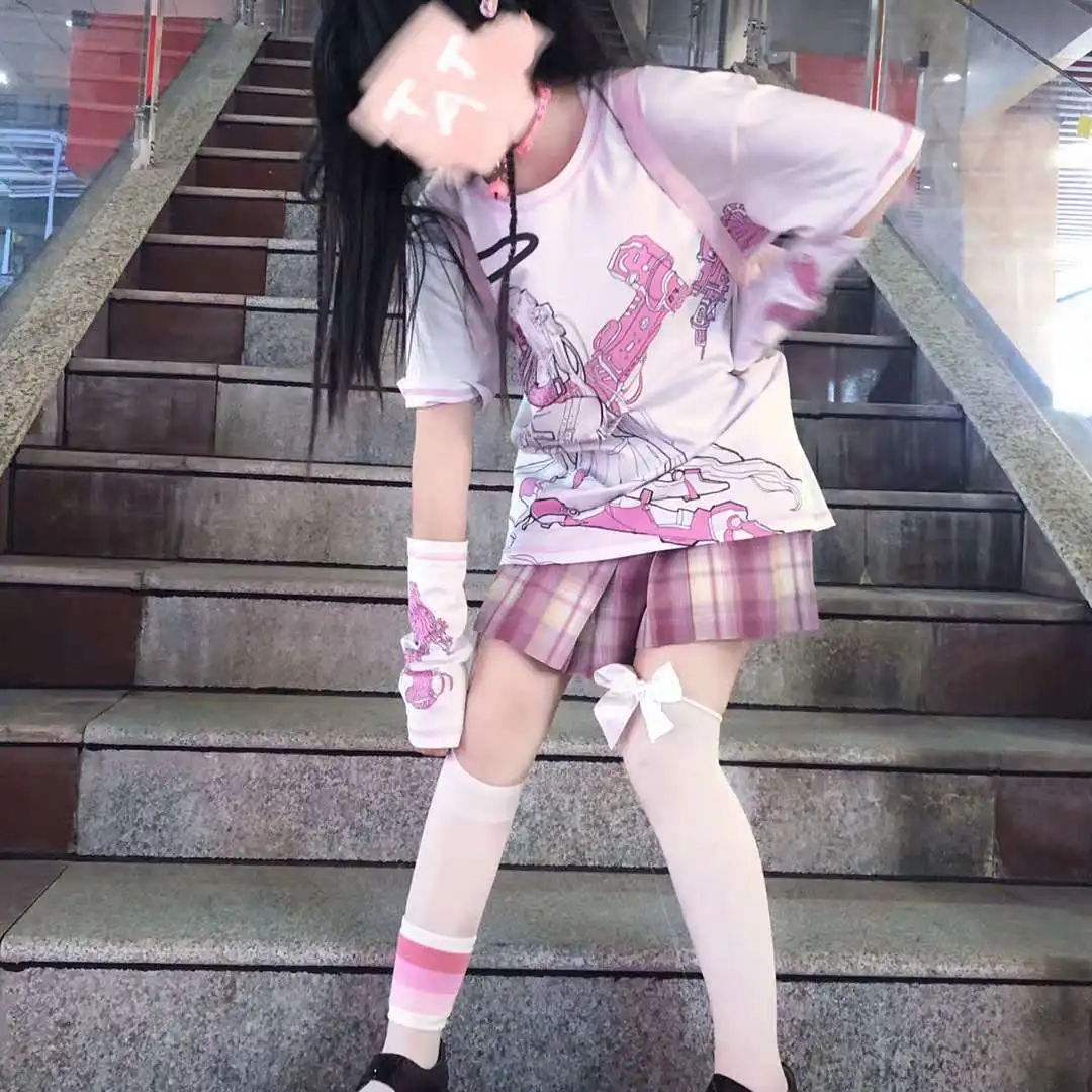 Summer Kawaii Tshirt Women T Shirt Angel Cage Printing T-belt Sleeves Japanese Two-dimensional Mechanical Short-sleeved Student
Summer Kawaii Tshirt Women T Shirt Angel Cage Printing T-belt Sleeves Japanese Two-dimensional Mechanical Short-sleeved Student
