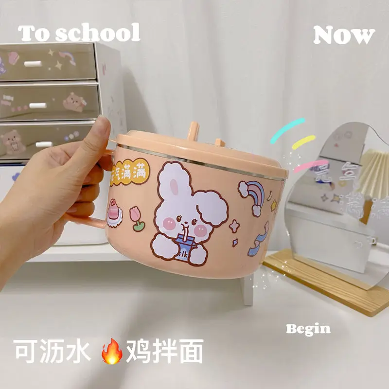 Bunny Instant Noodle Bowl Student Dormitory with Lid Cute and Easy To Wash Canteen Large Capacity Eating Bowl Tableware Set
Bunny Instant Noodle Bowl Student Dormitory with Lid Cute and Easy To Wash Canteen Large Capacity Eating Bowl Tableware Set