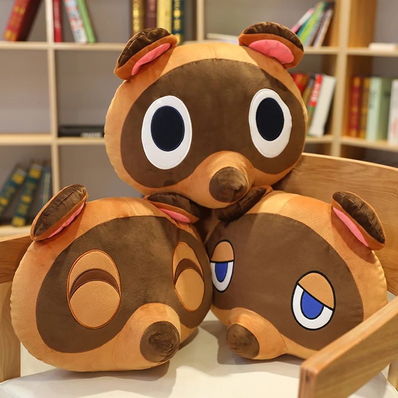 kawaii animal crossing plush pillow gifts for children birthday day Doubutsu no mori sofa cushion Tom Nook foxes stuffed doll