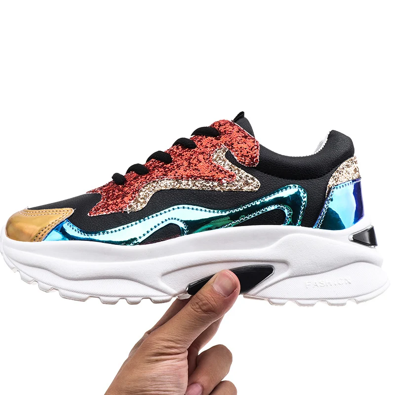 Sequins sneakers rhinestone fashion sneakers PU platform soft shallow casual shoes zapatos de mujer con plataformaA5095
Sequins sneakers rhinestone fashion sneakers PU platform soft shallow casual shoes zapatos de mujer con plataformaA5095