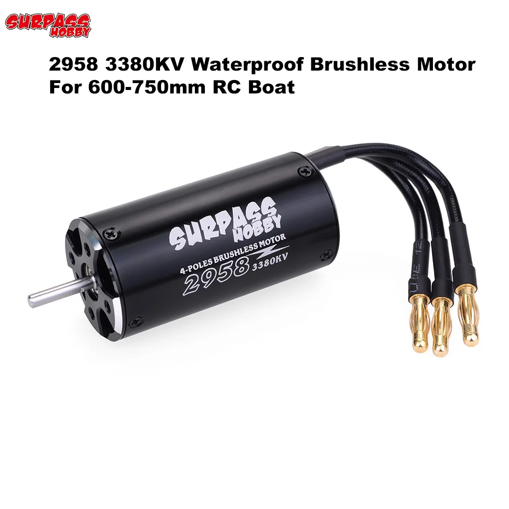 SURPASS HOBBY 2958 3380KV 4 полюса бесщеточный Водонепроницаемый мотор для HT-38278 600-750 мм RC