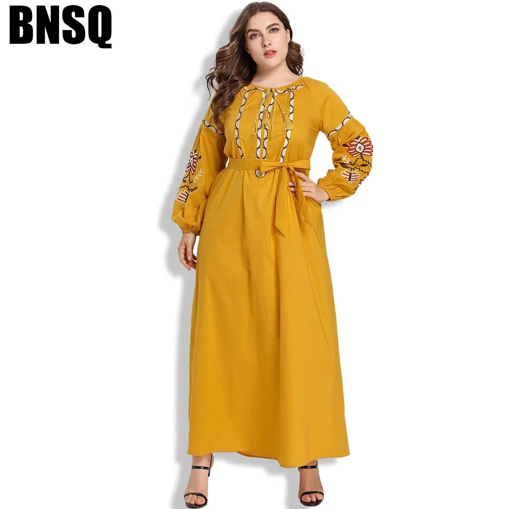 BNSQ Plus Size Abaya Muslim Dress Fashion Large Women Embroidery Long Casual Maxi Caftan Pakistani Turkey Dubai Caftan Marocain
BNSQ Plus Size Abaya Muslim Dress Fashion Large Women Embroidery Long Casual Maxi Caftan Pakistani Turkey Dubai Caftan Marocain