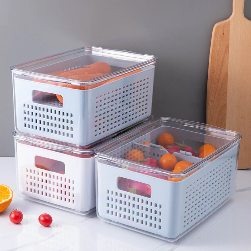 Refrigerator Vegetable And Fruit Sorting Storage Box Large-Capacity Compartmentalized Drain Storage Box Dust Cover Thickened
Refrigerator Vegetable And Fruit Sorting Storage Box Large-Capacity Compartmentalized Drain Storage Box Dust Cover Thickened