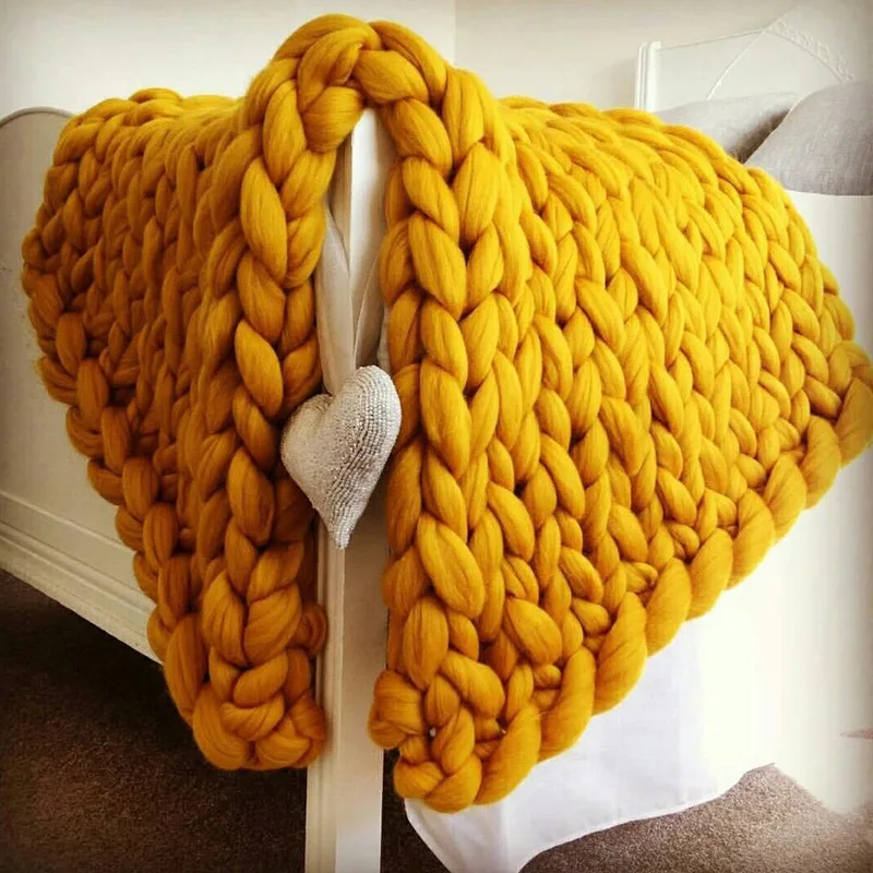 luxury Fashion Acryl Hand Chunky Knitted Blanket Thick Big Yarn Soft Warm Home Textile decor sofa Blanket Mat Pads Throw Carpets
luxury Fashion Acryl Hand Chunky Knitted Blanket Thick Big Yarn Soft Warm Home Textile decor sofa Blanket Mat Pads Throw Carpets