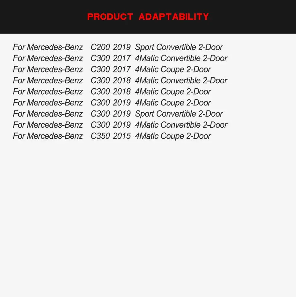 Car Rear Bumper Diffuser Lip for Mercedes Benz C Class W205 Sport Coupe 2 Door 2015-2019 Rear Diffuser Spoiler with Exhaust Tips
Car Rear Bumper Diffuser Lip for Mercedes Benz C Class W205 Sport Coupe 2 Door 2015-2019 Rear Diffuser Spoiler with Exhaust Tips