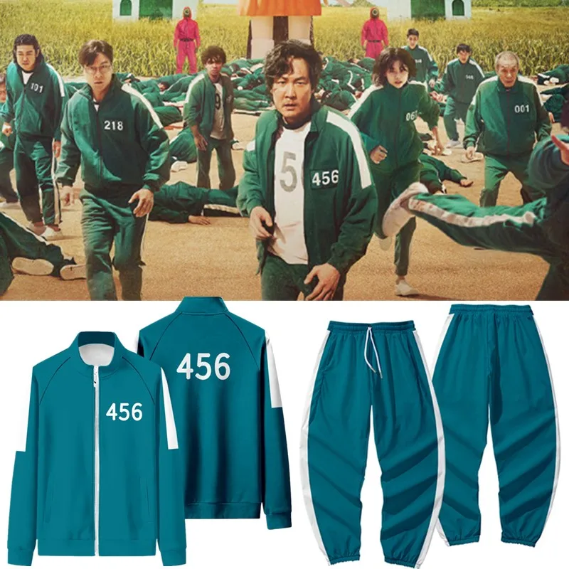 Squid Game Round Six Cosplay Adult Unisex Costume Jacket 067 Kang Sae Byeok 240 Ji Yeong 456 Seong Gi Hun Hoodies Pants Set
Squid Game Round Six Cosplay Adult Unisex Costume Jacket 067 Kang Sae Byeok 240 Ji Yeong 456 Seong Gi Hun Hoodies Pants Set