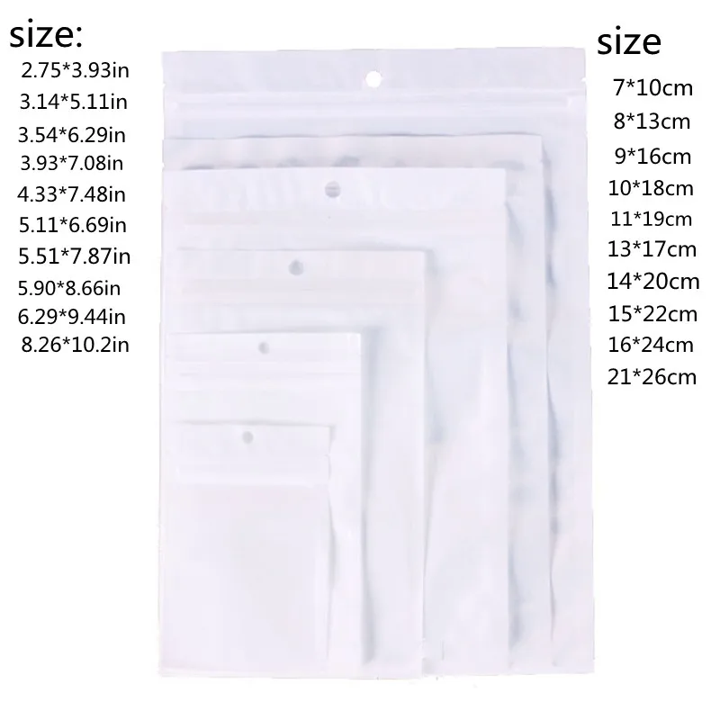 50Pcs/lot White Clear Self Seal Plastic Retail Packaging Poly Pouches Zipper Lock Bag Mobile Phone Accessory Bag Universal Bag
50Pcs/lot White Clear Self Seal Plastic Retail Packaging Poly Pouches Zipper Lock Bag Mobile Phone Accessory Bag Universal Bag