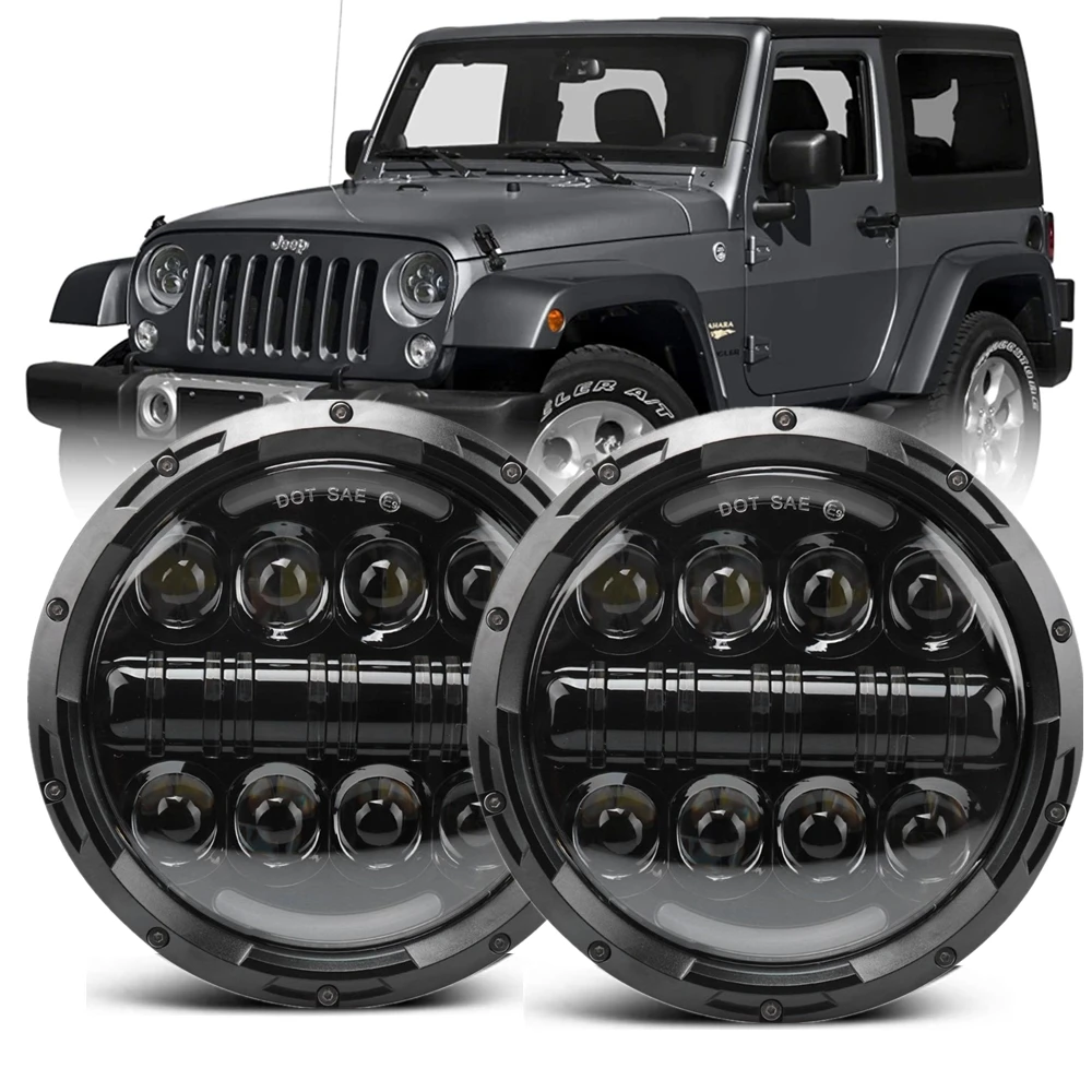 80W 7" LED Headlights for Jeep Wrangler JK Rubicon Sports TJ 97-18 White Amber DRL Signal Light For Truck Freightliner Peterbilt
80W 7" LED Headlights for Jeep Wrangler JK Rubicon Sports TJ 97-18 White Amber DRL Signal Light For Truck Freightliner Peterbilt