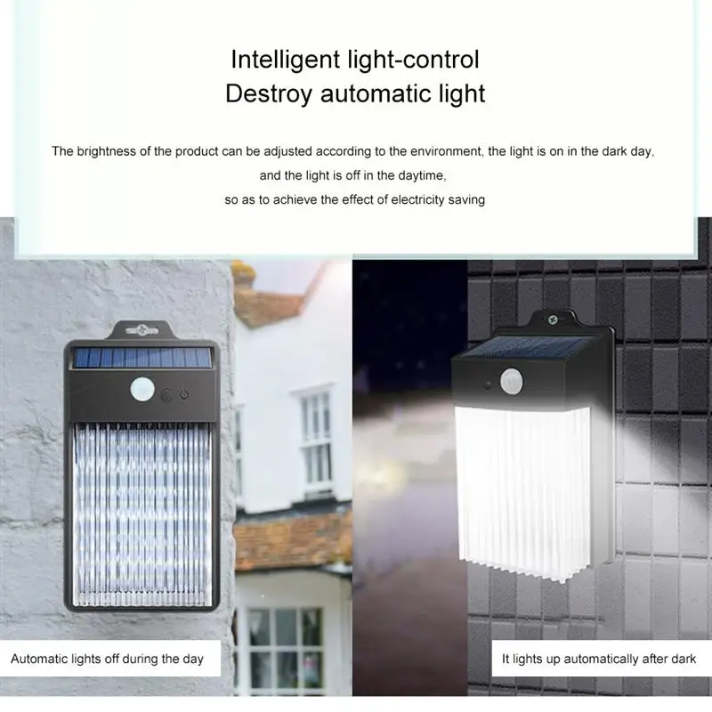 LED Solar Light Waterproof Human Body Infrared Sensor Wall Light Outdoor 3 Modes Street Lamp for Courtyard Stairs Fence
LED Solar Light Waterproof Human Body Infrared Sensor Wall Light Outdoor 3 Modes Street Lamp for Courtyard Stairs Fence