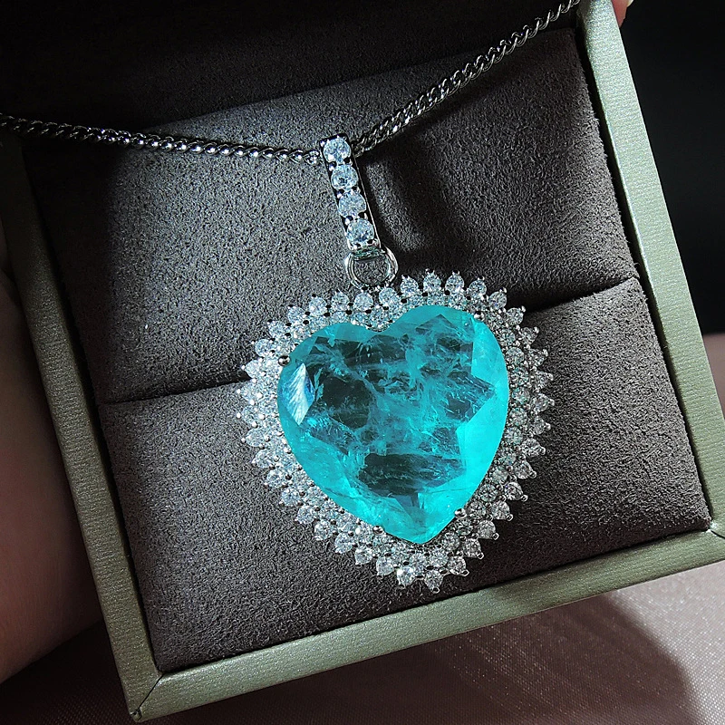ANZIW Sterling Silver Heart-shaped 20x20mm Lab Created Emerald/Paraiba Fine Classic Pendant Necklace For Women Jewelry Gifts
ANZIW Sterling Silver Heart-shaped 20x20mm Lab Created Emerald/Paraiba Fine Classic Pendant Necklace For Women Jewelry Gifts
