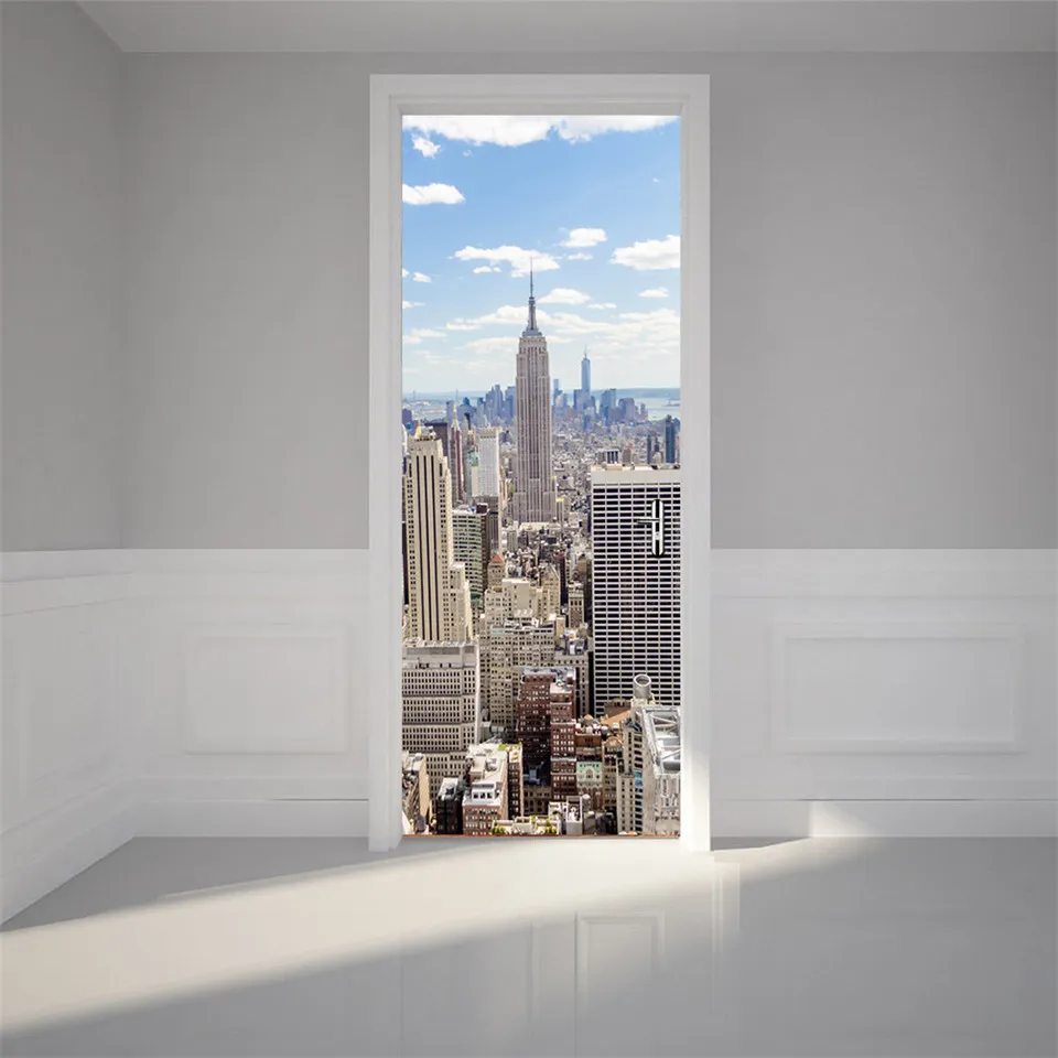 New York Scenery Door Sticker for Bathroom Room Decoration Self-adhesive Waterproof Wallpaper PVC Poster Home Design deurposter 
New York Scenery Door Sticker for Bathroom Room Decoration Self-adhesive Waterproof Wallpaper PVC Poster Home Design deurposter