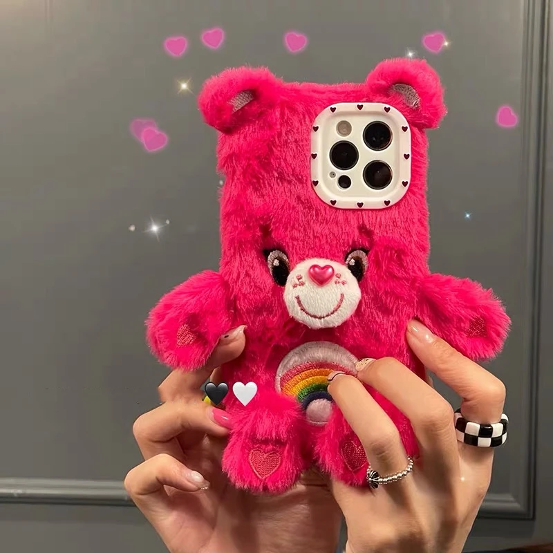 New Korean Kawaii Plush Bear Case for IPhone 13 Pro Max 12 11Max XS Max XR X Cover Shockproof Warm Pink Soft Silicone Shell Gift
New Korean Kawaii Plush Bear Case for IPhone 13 Pro Max 12 11Max XS Max XR X Cover Shockproof Warm Pink Soft Silicone Shell Gift