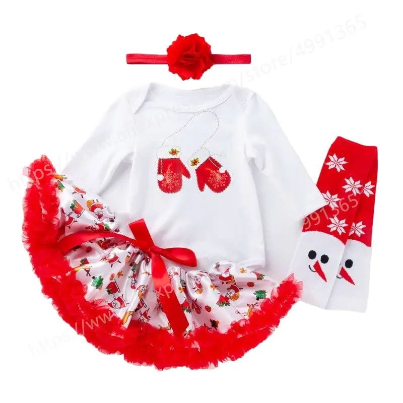 My 1st Christmas Baby Girl Clothes Long Sleeve Romper Bodysuit Tutu Dress with Headband Outfit Set
My 1st Christmas Baby Girl Clothes Long Sleeve Romper Bodysuit Tutu Dress with Headband Outfit Set