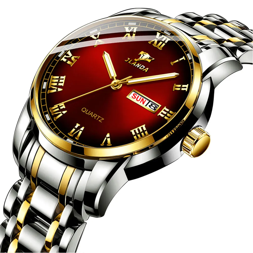 Женские наручные часы мужские 2020 Роскошные Брендовые двухцветные из нержавеющей