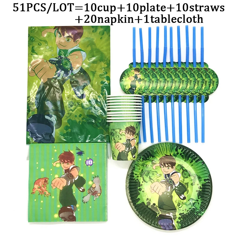 Baby Boy First Birthday Party Supplies Ben 10 Theme Disposable Cup Plates Tablecloth Napkins Tableware Party Banner Decorations
Baby Boy First Birthday Party Supplies Ben 10 Theme Disposable Cup Plates Tablecloth Napkins Tableware Party Banner Decorations