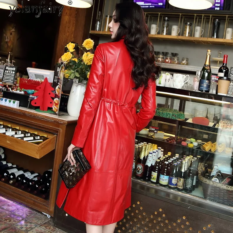 Long Real Leather Jacket Women 2020 Spring Autumn 100% Sheepskin Coat Female Slim Leather Trench Coats Cuero Genuino 1641 KJ5807
Long Real Leather Jacket Women 2020 Spring Autumn 100% Sheepskin Coat Female Slim Leather Trench Coats Cuero Genuino 1641 KJ5807