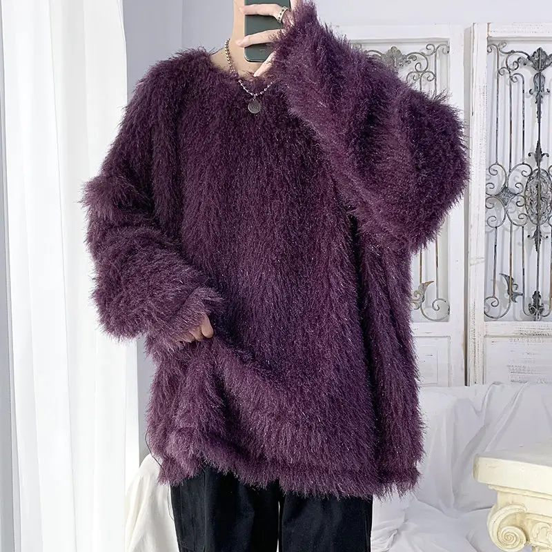 Winter Plush Sweater Men's Warmth Fashion Retro Casual Knitted Pullover Men Loose Korean Knitting Sweaters Mens Clothes
Winter Plush Sweater Men's Warmth Fashion Retro Casual Knitted Pullover Men Loose Korean Knitting Sweaters Mens Clothes
