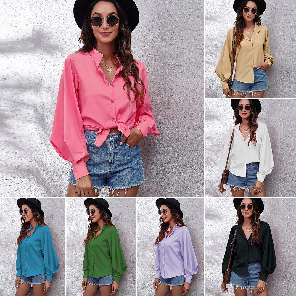 Women's Elegant Casual Solid Color Shirt Spring Autumn 2022 Stand Collar Long Lantern Sleeve Open Stitch Blouse Female Clothing
Women's Elegant Casual Solid Color Shirt Spring Autumn 2022 Stand Collar Long Lantern Sleeve Open Stitch Blouse Female Clothing