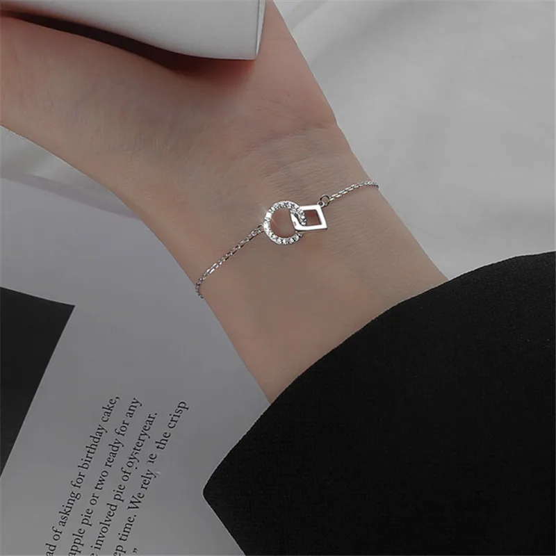 925 Sterling Silver Circle Charm Bracelet &Bangle For Women Girls Party Wedding Trendy Accessories Pulsera sl411
925 Sterling Silver Circle Charm Bracelet &Bangle For Women Girls Party Wedding Trendy Accessories Pulsera sl411