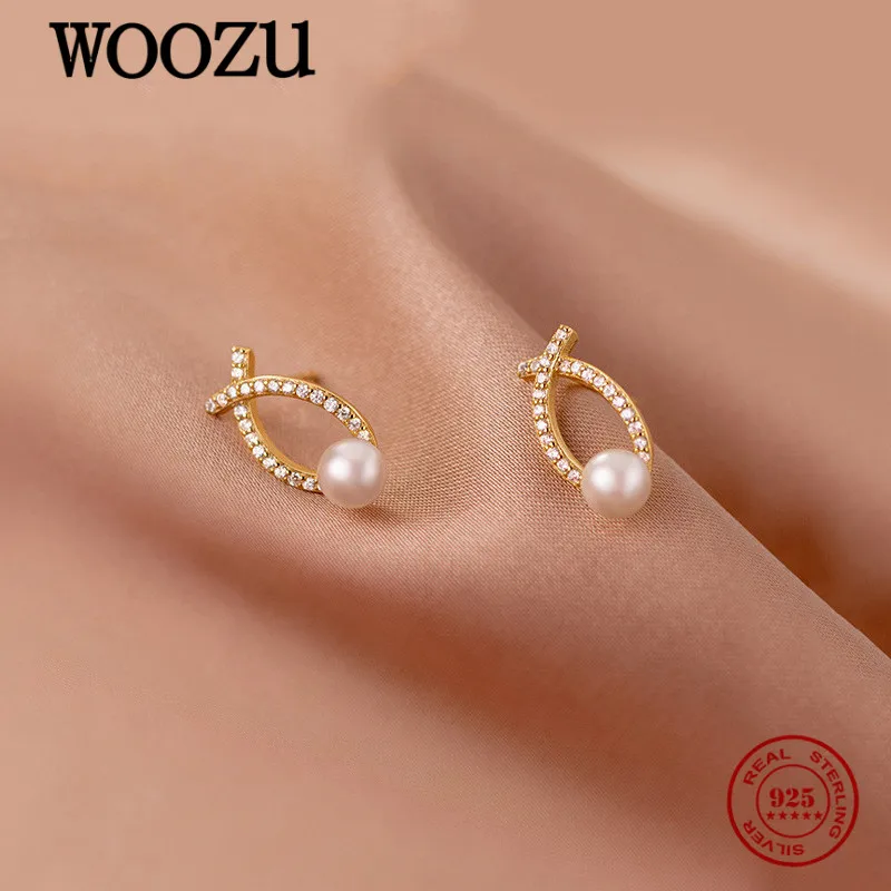 WOOZU Real 925 Sterling Silver Hollow Cross Pave Zircon Pearl Stud Earrings For Women Charming Wedding Luxury Fine Jewelry Gift
WOOZU Real 925 Sterling Silver Hollow Cross Pave Zircon Pearl Stud Earrings For Women Charming Wedding Luxury Fine Jewelry Gift