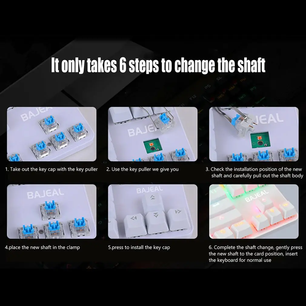 K100 Mechanical Gaming Keyboard 87 Keys Game Anti-blue Color Switch Backlit Wired Keyboard For Pro Gamer Laptop Computer
K100 Mechanical Gaming Keyboard 87 Keys Game Anti-blue Color Switch Backlit Wired Keyboard For Pro Gamer Laptop Computer